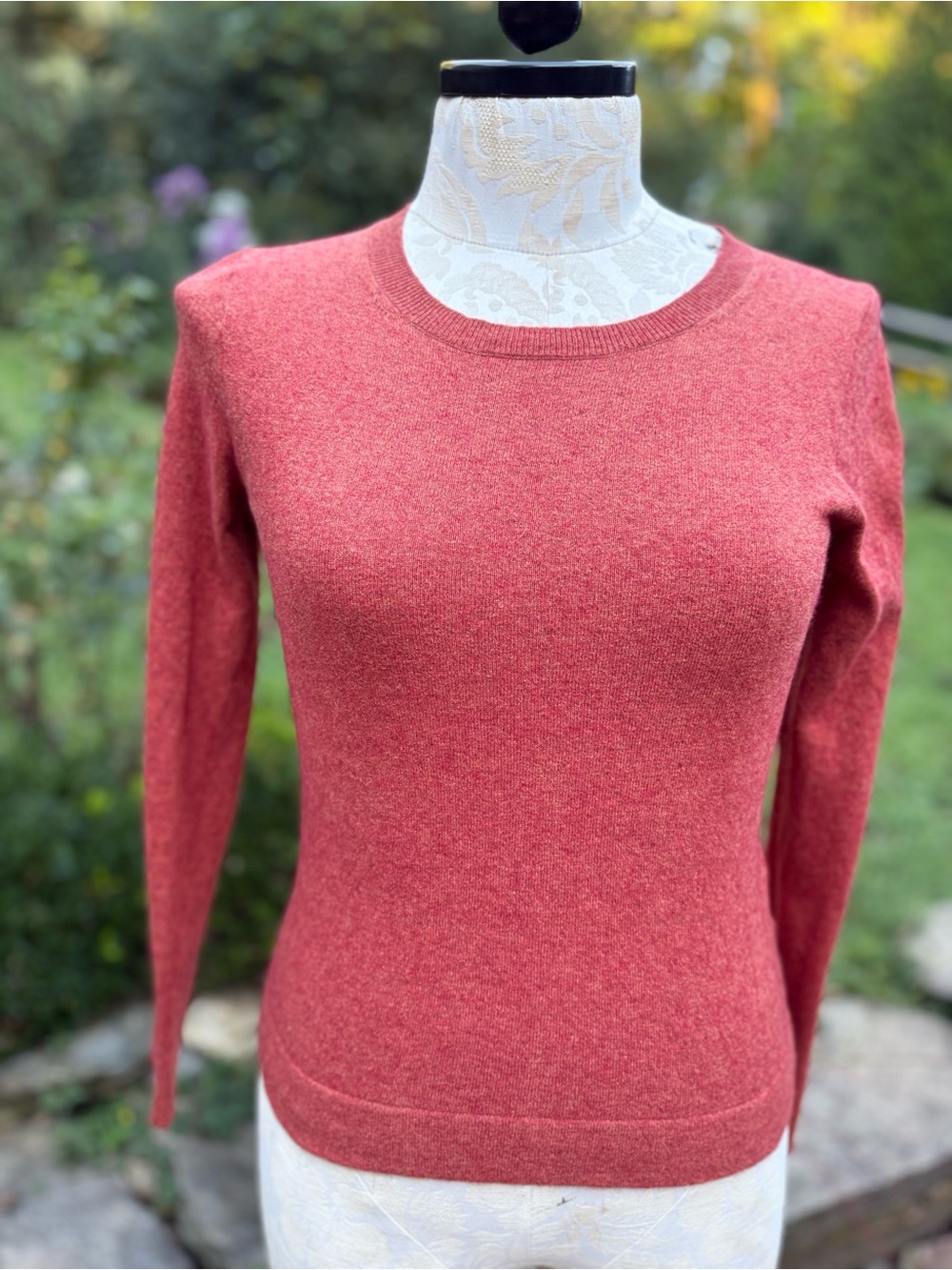 J.Crew Teddie Wool Blend Sweater Rust Orange Ladies Medium